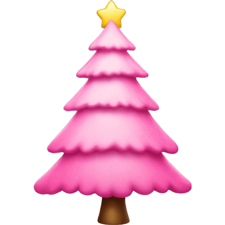 pink cute Christmas tree emoji