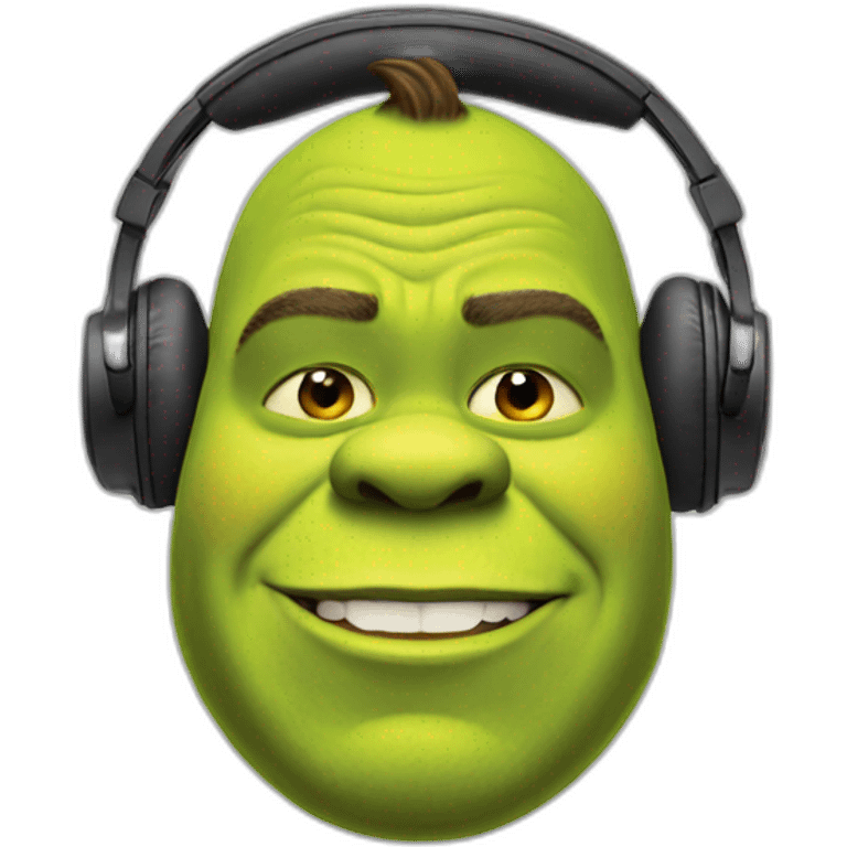 shrek with headphones emoji