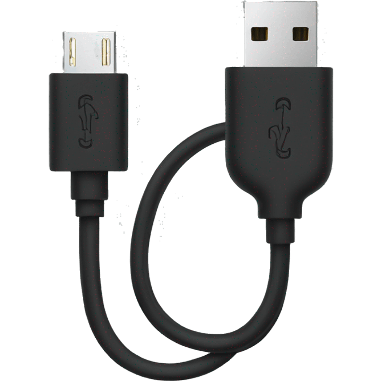 Black usb cable emoji