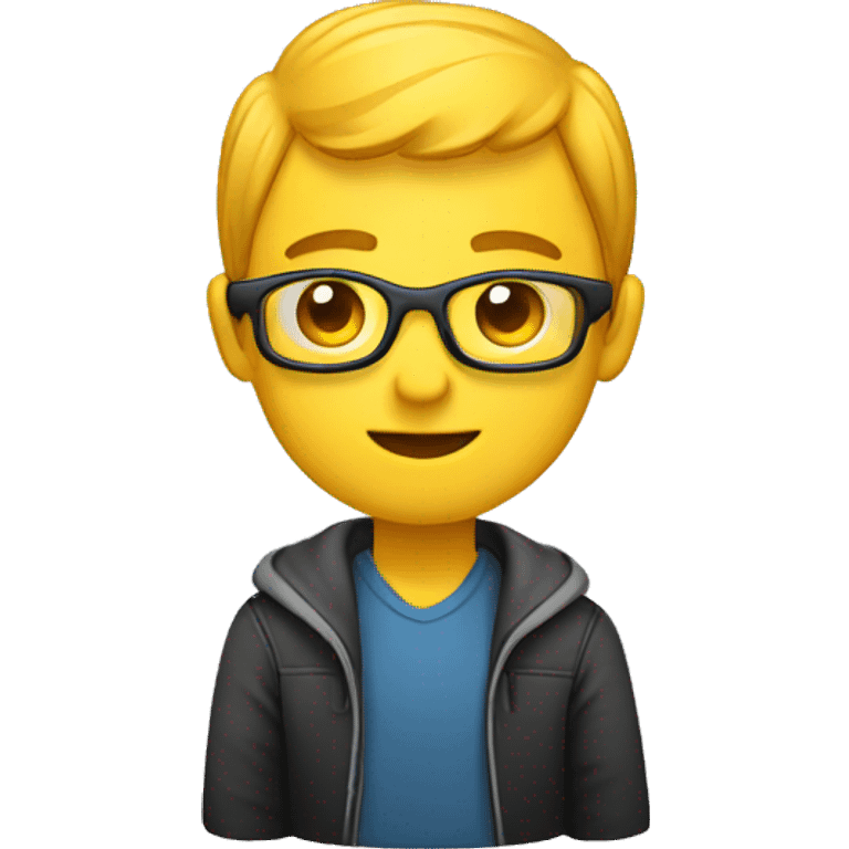 a web developer in headph emoji