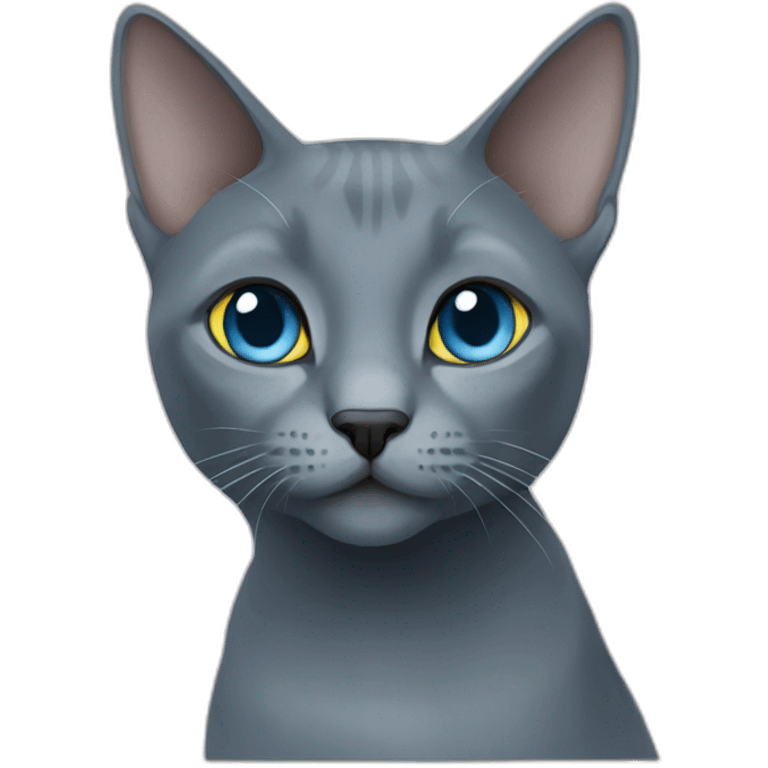 Russian blue cat emoji