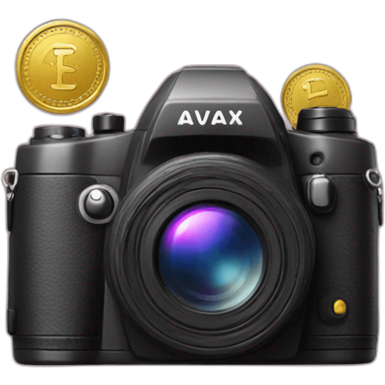 Camera with 10 Avax Coin emoji