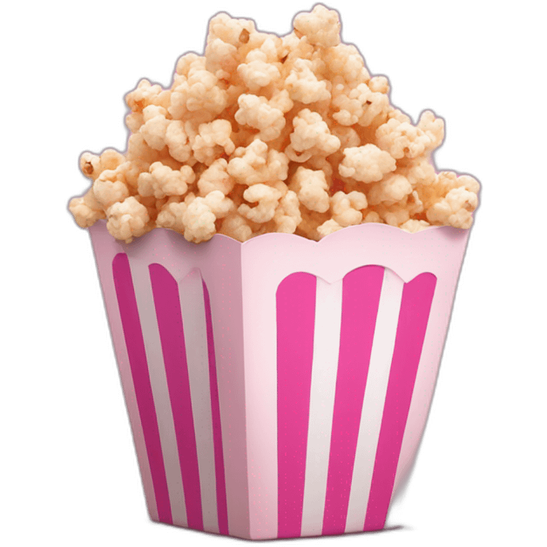 Pink popcorn emoji