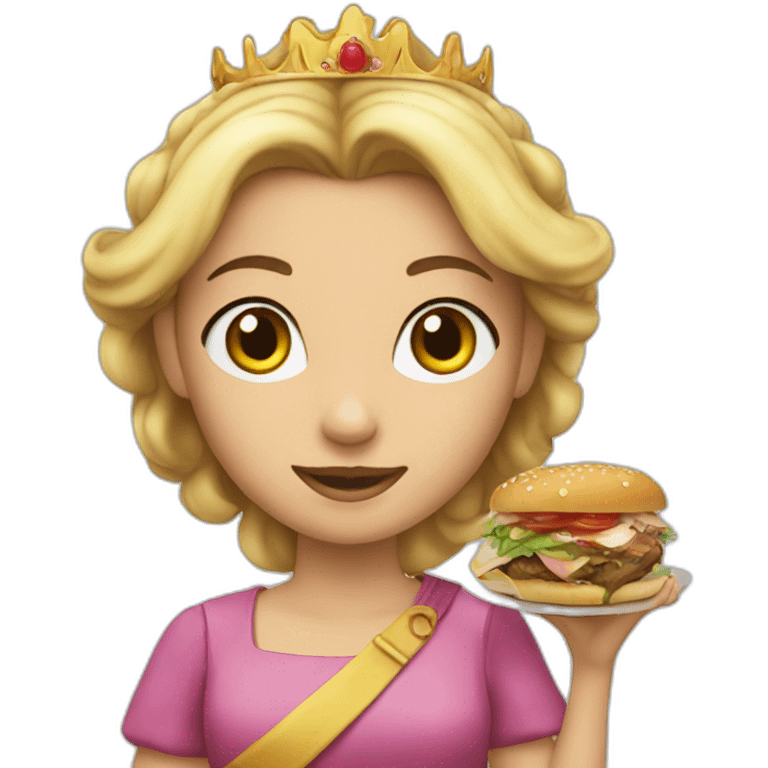 princess with a kebab emoji