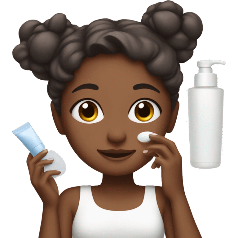 girl doing skincare emoji