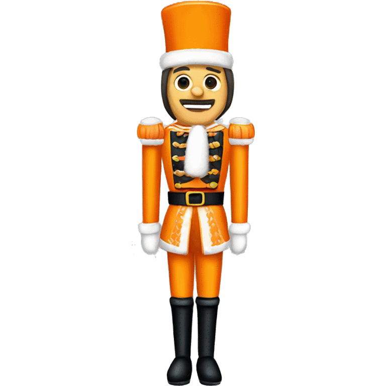 Orange christmas nutcracker full body emoji