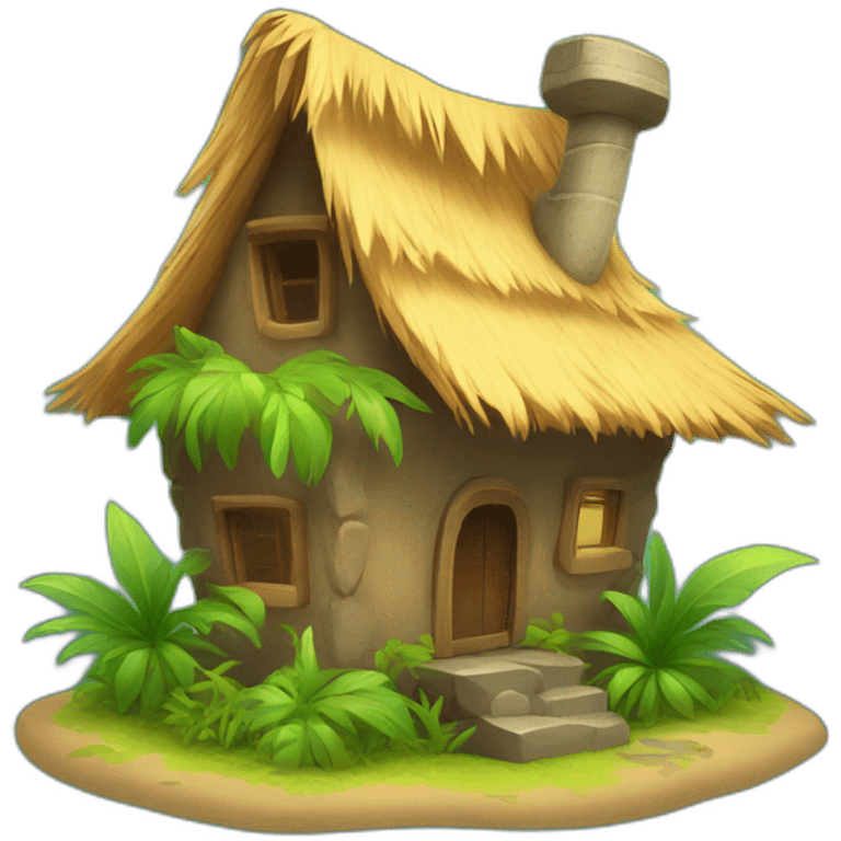 cute jungle house emoji