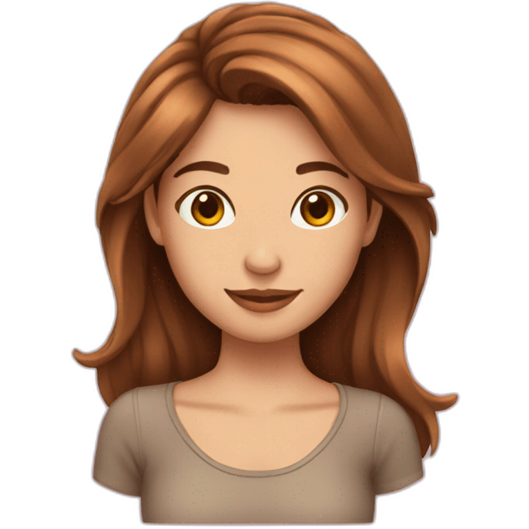 Girl-brown-hair-in-love emoji