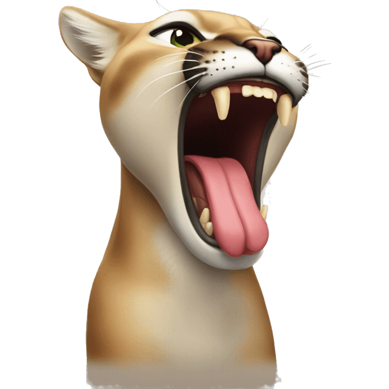 smile puma licking paw emoji