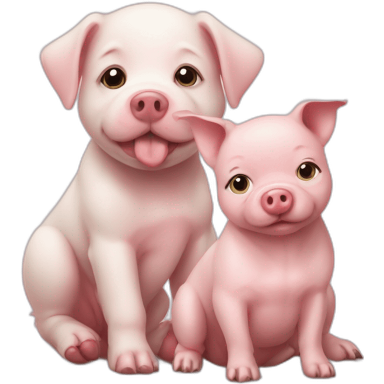 pig and dog baby emoji