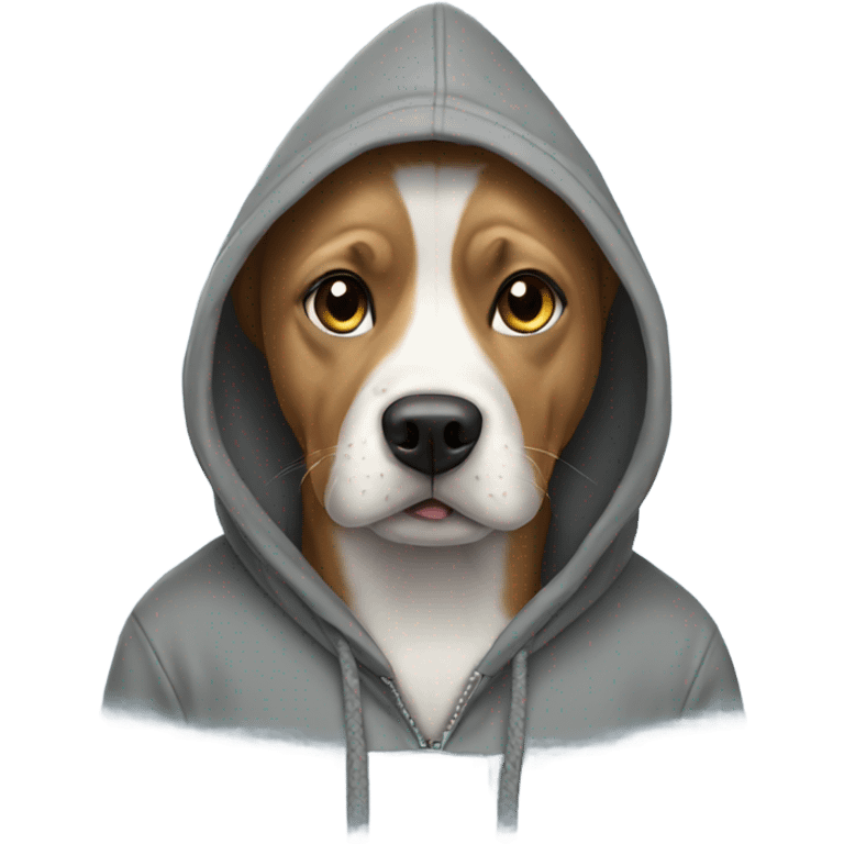 Dog wearing hoodie  emoji