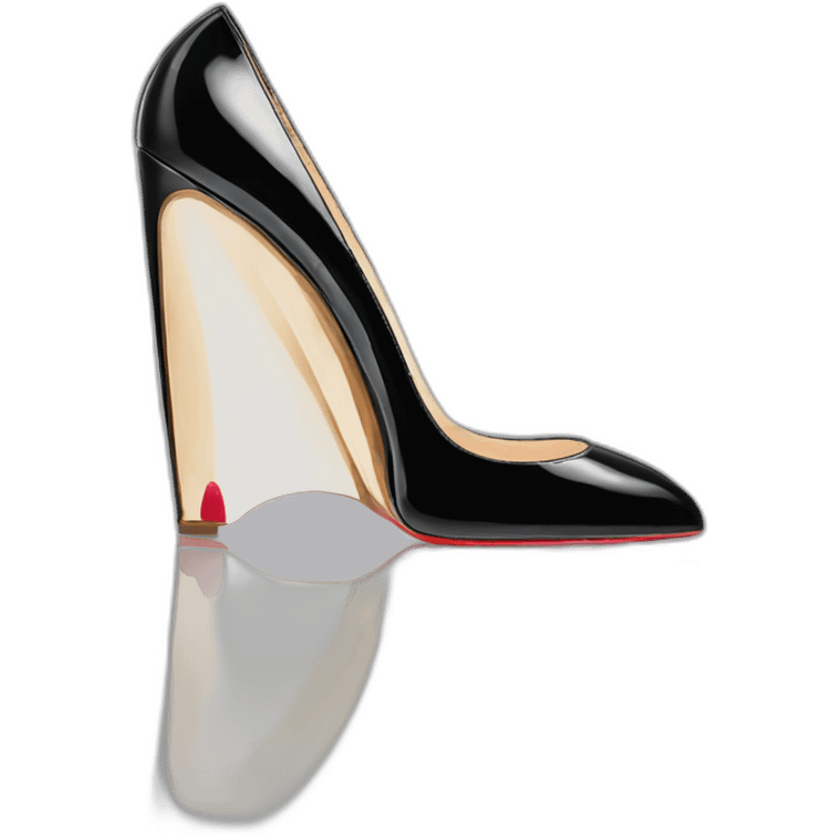 WEDGE heel LOUBOUTIN black PATENT emoji