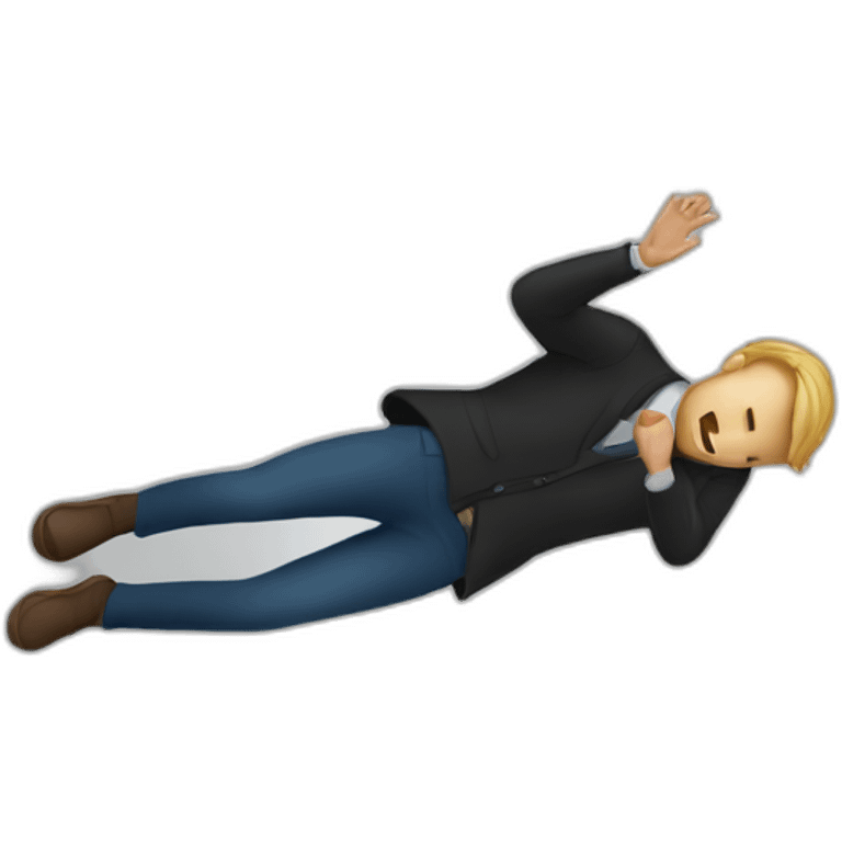 Anonymous man falling emoji