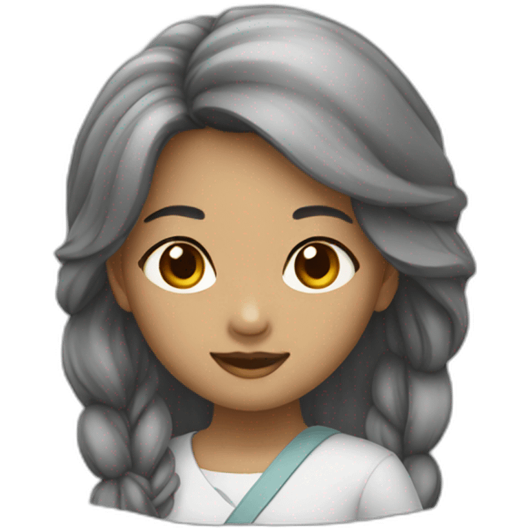 Two，girl，Black，Chinese emoji