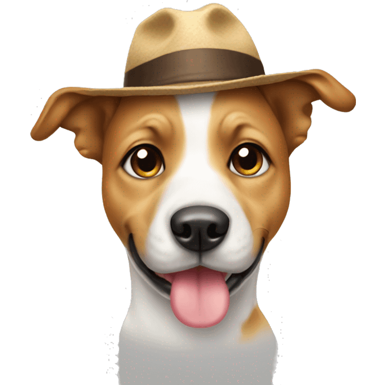 A cute dog with a hat emoji