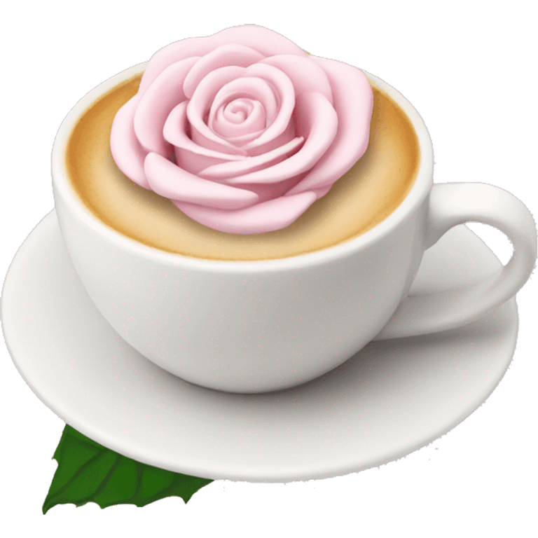 Light Pink Rose latte emoji