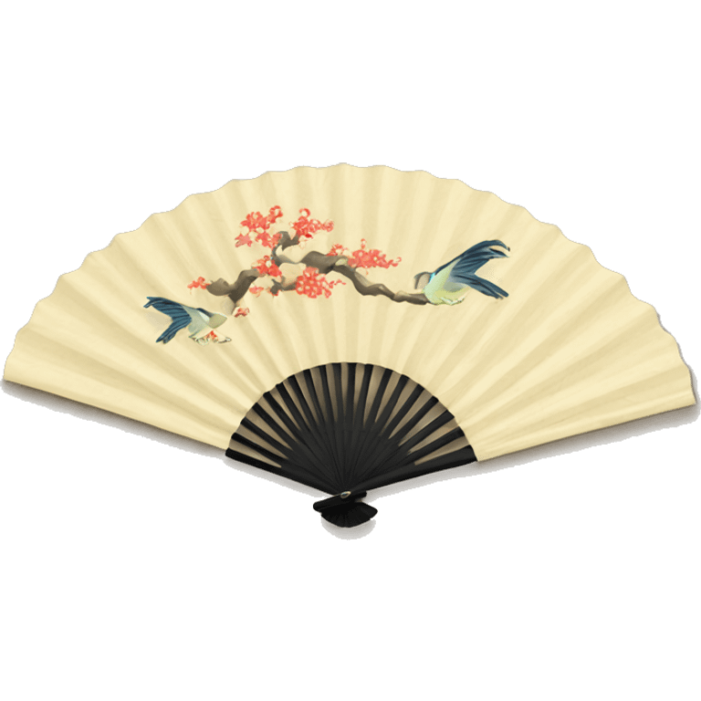 chinese paper fan  emoji