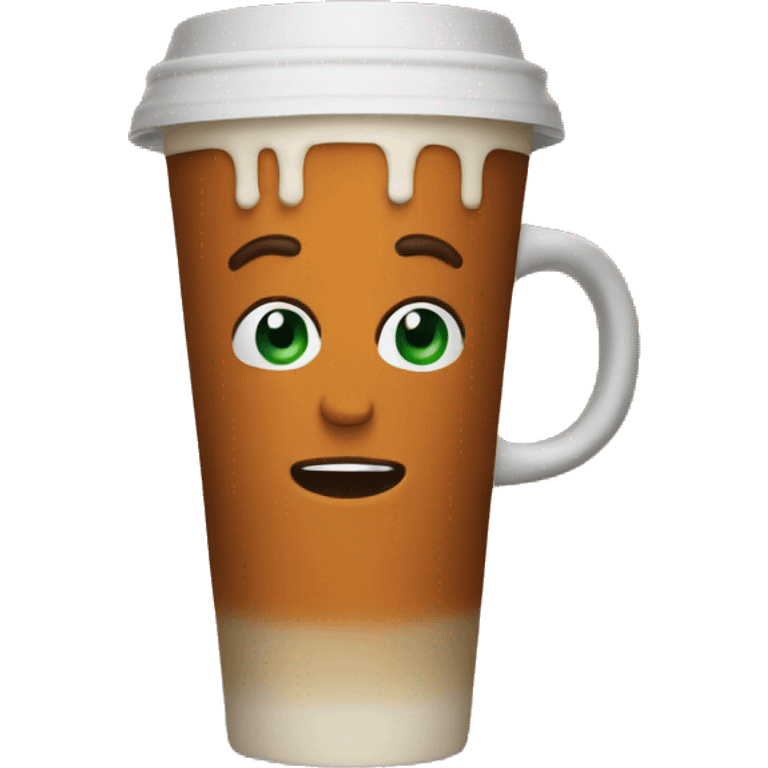 Men drink pumpkin spice Starbucks latte emoji