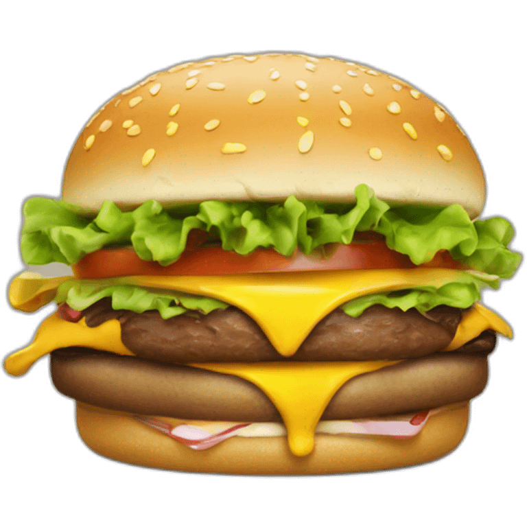 un tysmey qui mange un burger  emoji