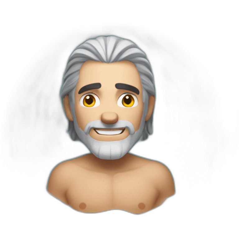 Geralt the Witcher in a tub emoji