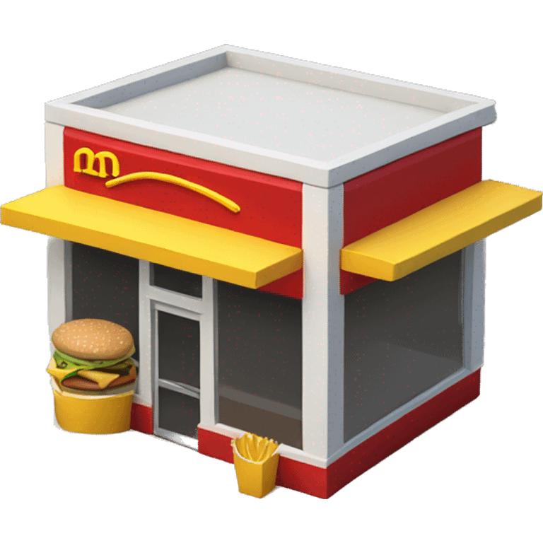 3D model of a small McDonald's restaurant emoji