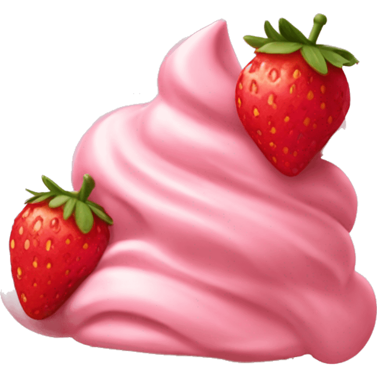 Strawberry ice cream emoji