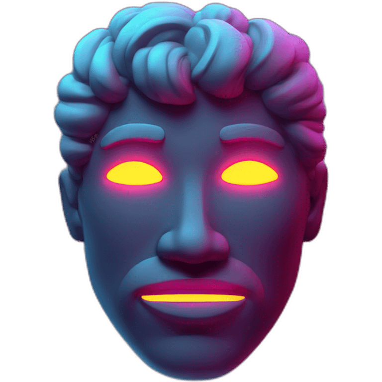 Juicy booty neon sign style man emoji