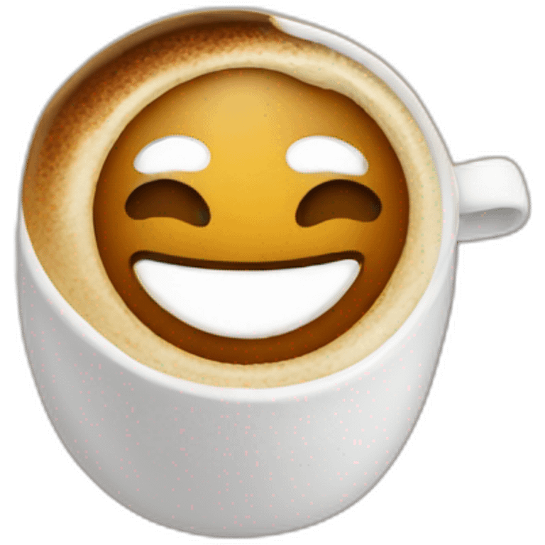 Happy coffee emoji