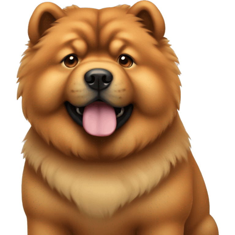 Red bow chow chow emoji