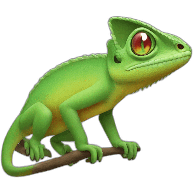 Camaleon fuego emoji