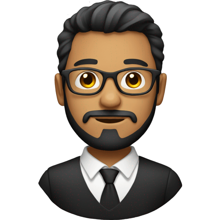 developer with low beard and black framed glasses emoji