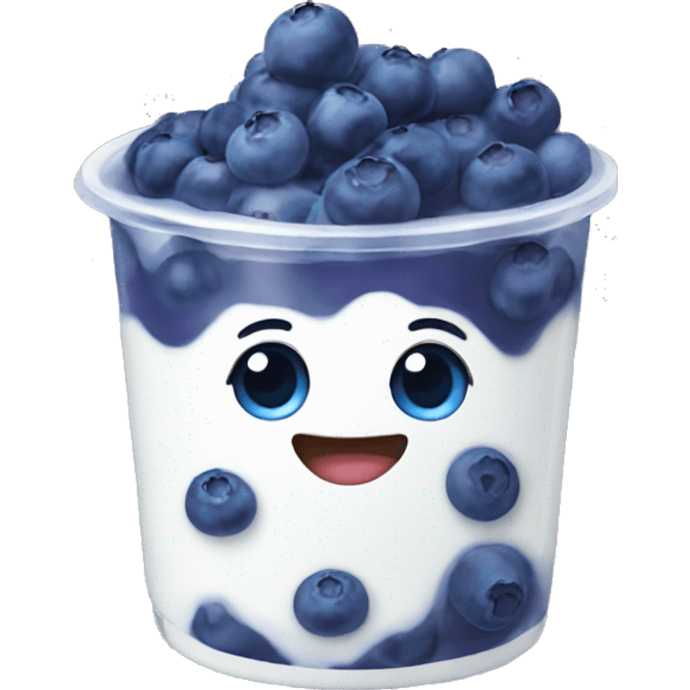 Blueberry yogurt emoji