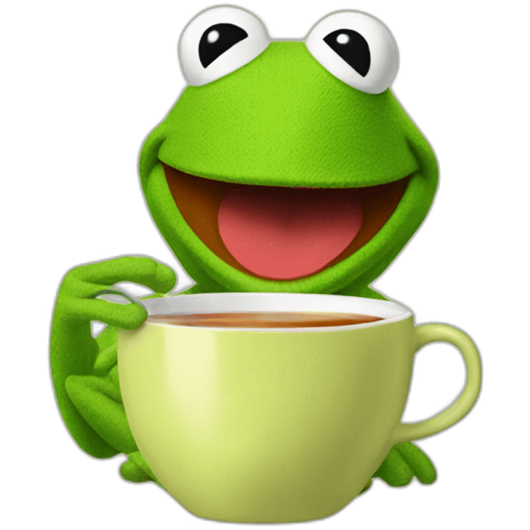 kermit sipping tea emoji