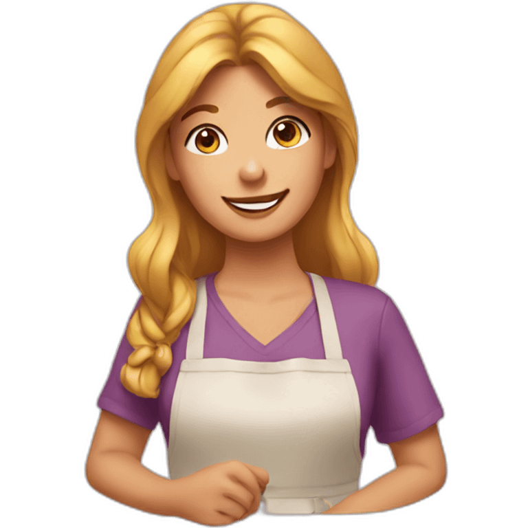 Pretty Girl baking emoji