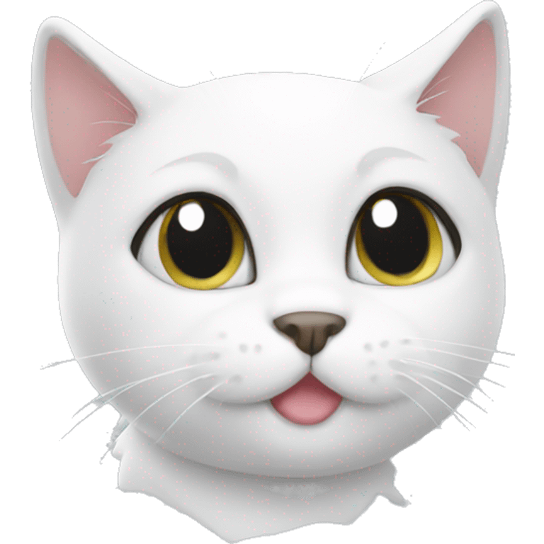 cute white cat emoji