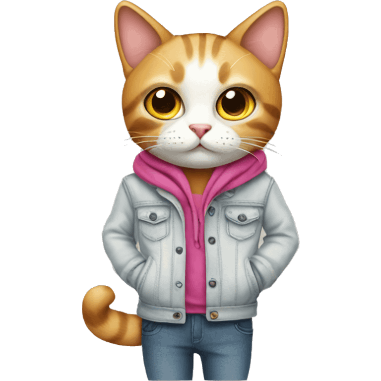 Cat with clothes emoji