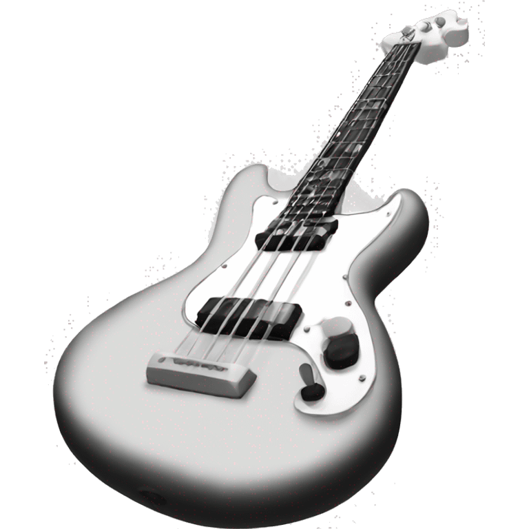 A black and white bass guitar  emoji