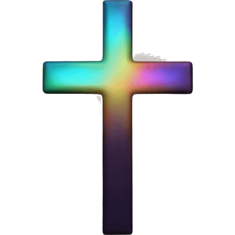 Holographic cross emoji