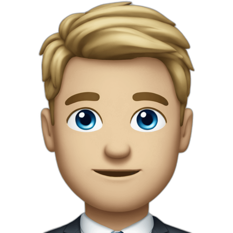 Australian bad boy blue eyes with suit on emoji