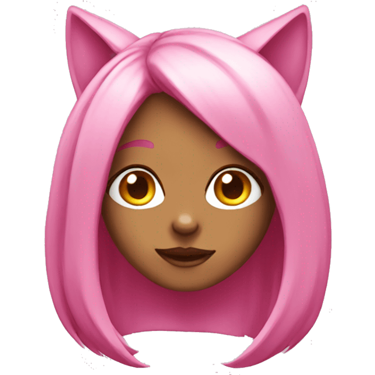 Pink haired catgirl  emoji