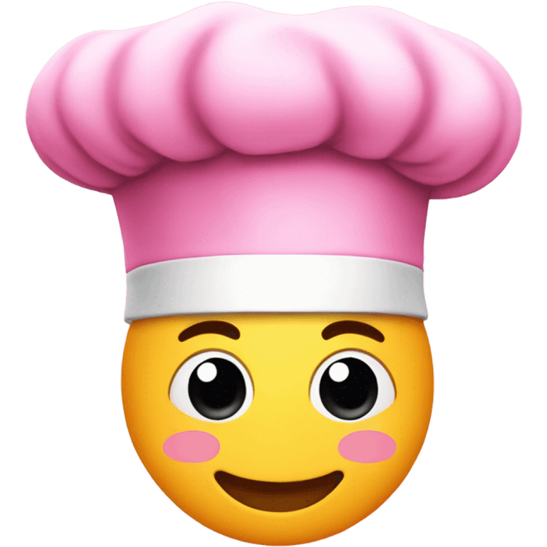 Pink chef hat emoji