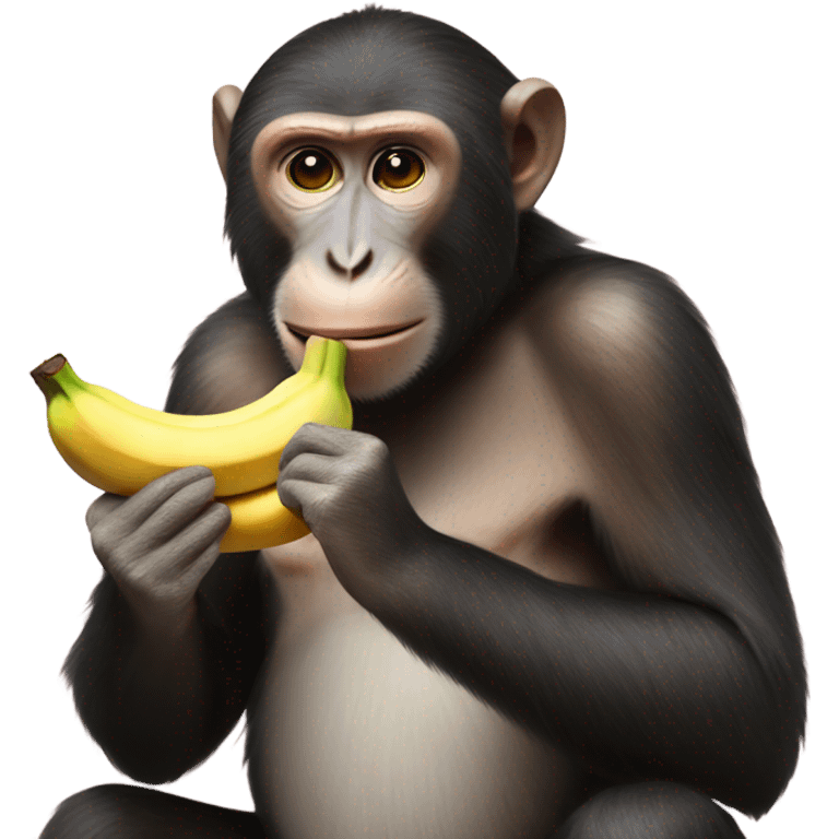 a monkey eating a banana emoji