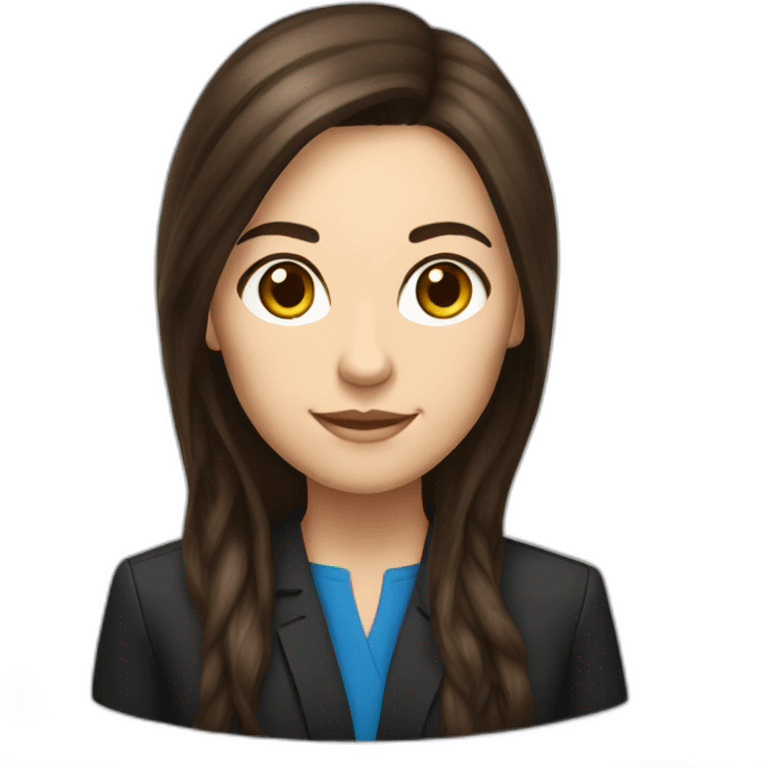 senate parliamentary assistant brunette long hair emoji