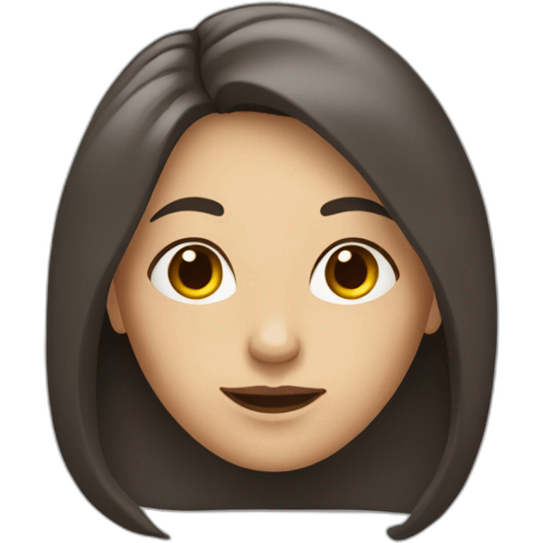 middle age woman with long dark brown hair emoji