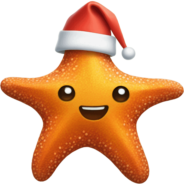 starfish with santa hat emoji