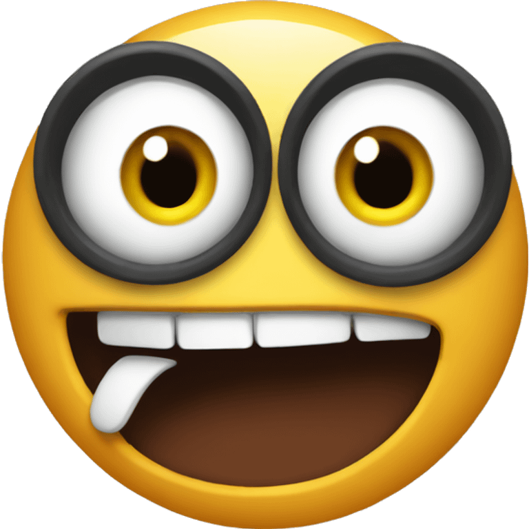 Emoji with crazy eyes and open mouth emoji