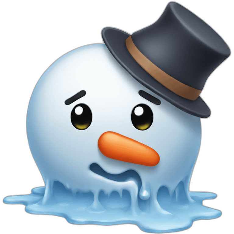 Melting snowman emoji