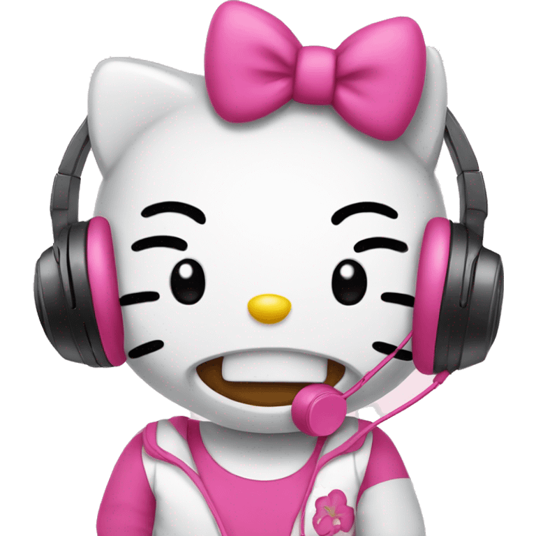 hello kitty with headphones  emoji