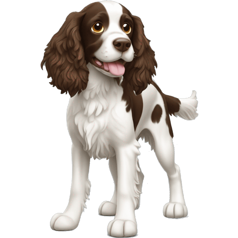 Springer spaniel side standing emoji