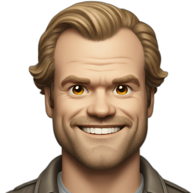 David Harbour smiling emoji